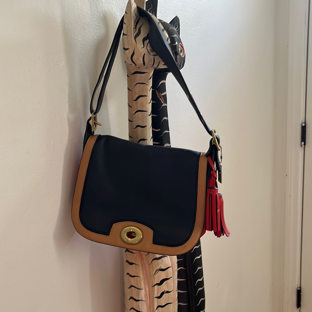 Coach colorblock messenger bag.